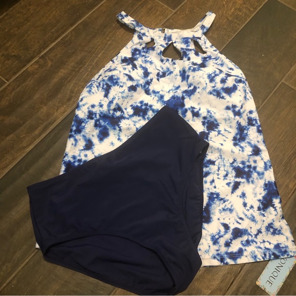 NWT Yonique 2pc Tie Dye Tankini - Picture 3 of 12